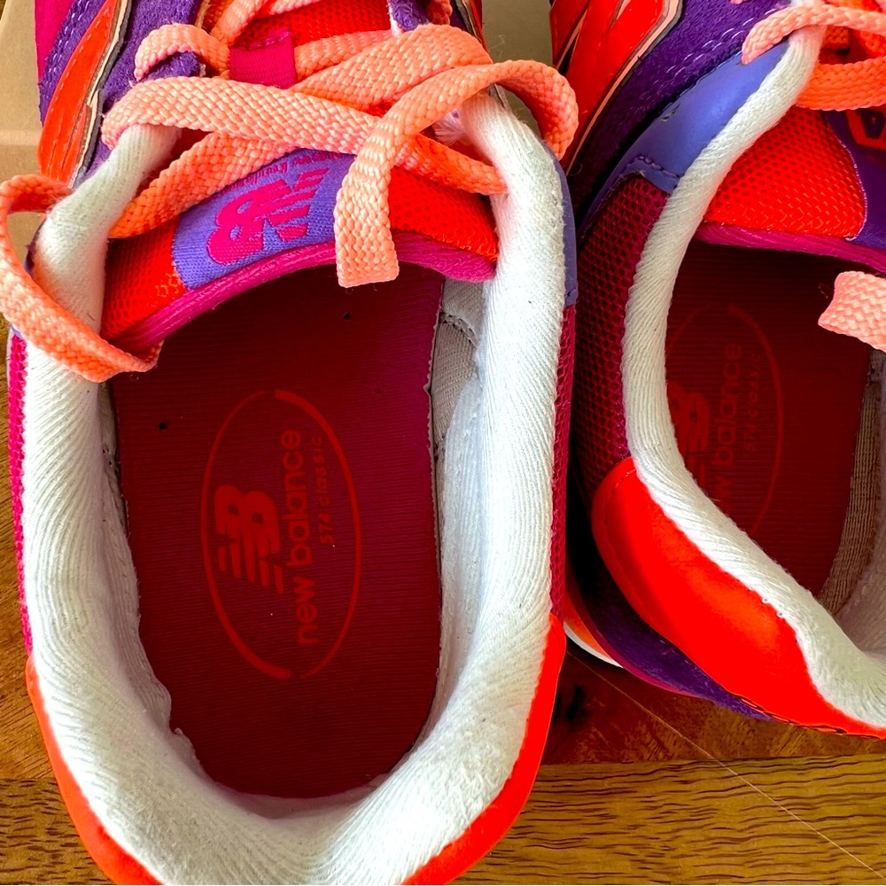 New Balance 754 classic suede mesh multicolour purple pink orange 6M 7.5W - Picture 3 of 7